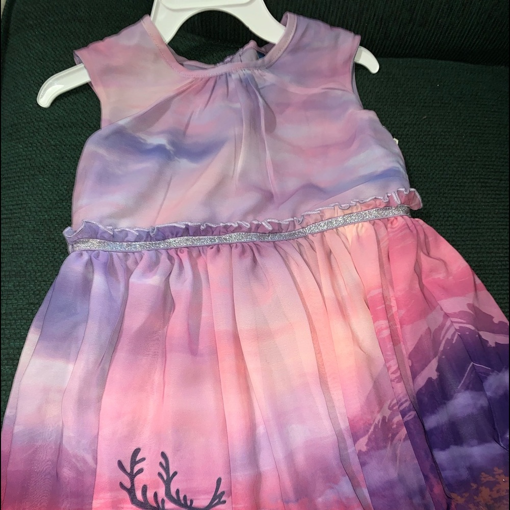 Girls 4 purple frozen dress